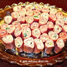 Ham Roll Up Recipe Appetizers With Sliced Ham Cream Cheese Green Onions Garlic Powder Accent Low Carb Appetizers Roll Ups Recipes Appetizers Easy