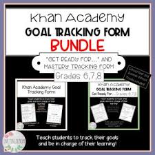 Khan Academy Tracking Sheets Grades 6 7 8 Bundle In 2020 Khan Academy School Bundles Student Encouragement