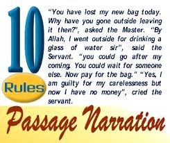 10 rules of passage narration english grammar a to z