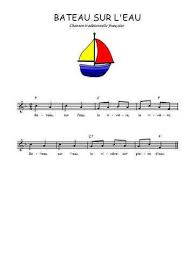Bateau Sur L Eau Partition Gratuite Chanson Guitare Chansons Pour Enfants Partition Accordeon