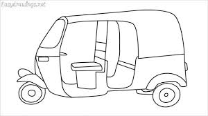 How To Draw Auto Rickshaw Step By Step For Beginners Easy Drawings Draw Pattern Art