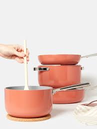 Caraway Non Toxic Ceramic Non Stick Cookware Set In 2020 Ceramic Cookware Set Cookware Set Cookware Set Best