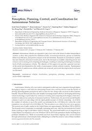 Pdf Perception Planning Control And Coordination For Autonomous Vehicles