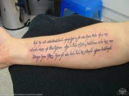Tolkien lost his father when he was very young. Tattoo Ideas In Elvish Script From The Lord Of The Rings Tatring