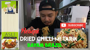 Sebenarnya nama lain bagi mee sapi ini adalah mee kolok. Dried Chilli Mi Tarik With Bayam Brazil Homemade Resepi Fatboi Mi Tarik Nr35 Youtube