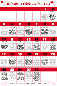 28 Ways To Celebrate February A Lifestyle Blog S February Bucket List Of Things To Do To Make The Most Of Valentine S Day And Wintertime February Holidays February Ideas February Activity