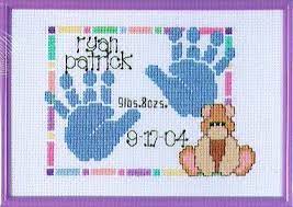 Dimensions counted cross stitch kit, baby elephant birth record personalized baby shower gift, 14 count ivory aida, 7 x 5. Janlynn Baby Handprints Birth Announcement Cross Stitch Kit Sgp 0604 Baby Cross Stitch Patterns Cross Stitch Cross Stitch Baby