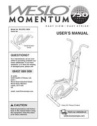 Gold's gym exercise bike 390r. Weslo Momentum 750 Wlevel19830 User Manual Manualzz