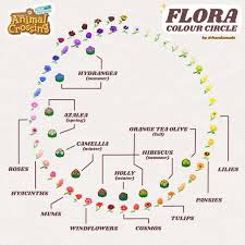 Did A Rainbow Flower Chart Of All The Flowers So I Can Make My Rainbow Walkway Garden More Info In Comment In 2020 Animal Crossing Flower Chart New Animal Crossing
