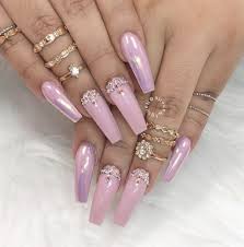 Nail Nailart Gems Pink Coffinnails Barbie Pink Acrylic Nails Pink Chrome Nails Luxury Nails If you want to do your pink and white nails with either acrylic nails, gel nails, shellac nails or even solar nails there are guides on how to apply.
