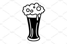 Vector Black Beer Icon Art Beer Icon Black Beer Wine Celebration