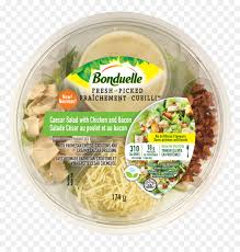 Most of those calories come from protein (33%) and fat (43%). Caesar Salad With Chicken And Bacon Bonduelle Fresh Picked Salad Hd Png Download Vhv