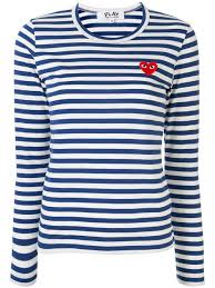 Comme des garcons t shirt blue. Comme Des Garcons Play T Shirt Mit Logo Patch Farfetch In 2021 Long Sleeve Tshirt Men Patch Logo Comme Des Garcons Play