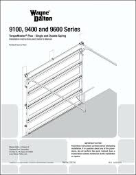 wayne dalton garage door installation instructions