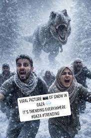 Jewish - Viral video 📷 of Snow, flood and Volcano erosion in Gaza 🌨️ It's  trending everywhere #Gaza #trending | Facebook