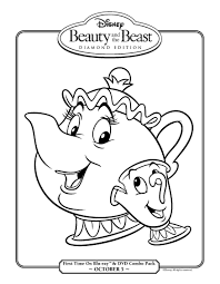 Mrs Potts Chip Disney Coloring Pages Disney Beauty And The Beast Animal Coloring Pages
