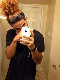 The High Ponytail Fashion For Men Curly Hair Men Long Hair Styles Men Light Skin Boys