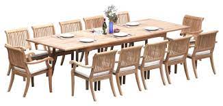 Visit us to save on beds, dining, outdoor, & more. In Stock 13 Piece Outdoor Teak Dining Set 117 Rectangle Table 12 Arbor Stacking Chairs Traditional Outdoor Dining Sets By Teak Deals Houzz
