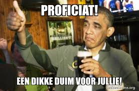 Proficiat! Een dikke duim voor jullie! - Upvote Obama | Make a Meme