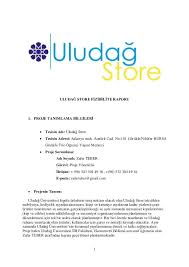 Uludag Store Fizibilite Raporu Erkek Tarzi Bilgi