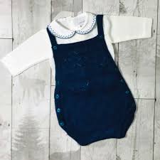 Shop cool personalized baby boy knitted romper with unbelievable discounts. Baby Blue Knitted Romper Long Sleeved Top Lullaby Lane Baby Shop