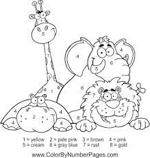 Happy Zoo Animals Color By Number Coloring Picture Letscolorit Com Zoo Coloring Pages Animal Coloring Pages Coloring Pages