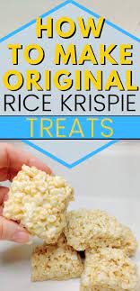 How To Make Rice Krispie Treats How To Make Rice Crispy Treats Recipe Rice Krispie Treats Rice Krispies Krispie Treats