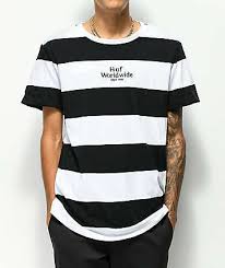 Black And White Striped Tee Shirt Huf Invert Reversible Black White Stripe T Shirt T Shirt Mens Tops Shirt Style