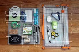 Having a vision ahead of time speeds up the process, even if you use templates. Basic Card Making Supplies And Tools