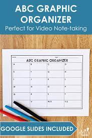 Three paragraph main idea and details chart. Free Abc Graphic Organizer The Clever Teacher