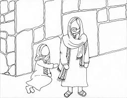 Jesus heals the hemoragic woman. My Life Through A Kaleidoscope Jesus Healing The Sick Color Pages
