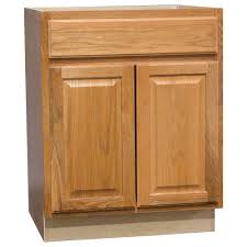 Maybe you would like to learn more about one of these? Hampton Bay Hampton Assembled 27 In X 34 5 In X 24 In Base Kitchen Cabinet With Ball Bearing Drawer Glides In Medium Oak Kb27 Mo The Home Depot