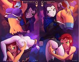 Raven and Starfire showing each other off (QueenComplex) [Teen Titans] :  rrule34