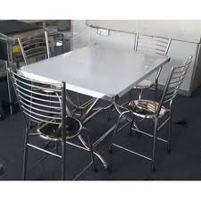 Get the best deals on kitchen stainless steel tables. 304 Stainless Steel Dining Table Set Rs 16000 Set Arbuda Saraswati Steel Furniture Vadodara Id 20578202197