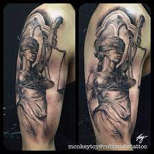 Lady Of Justice Tattoo Blackandgrey By Toy Rubixcube Tattoo Sydney Instagram Monkeytoy Justice Tattoo Body Art Tattoos Lady Justice