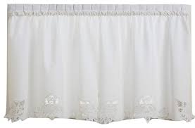 battenburg lace white kitchen curtain
