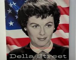Perry Mason Canvas Print, Della Street, Barbara Hale, Raymond Burr,  Patriotic, Perry Mason Show Art, Perry & Della, Holiday Gift