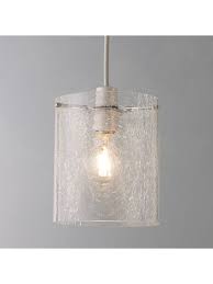 John Lewis Partners Easy To Fit Dallas Crackle Glass Ceiling Shade At John Lewis Partners