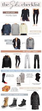 Not sure what to wear on your next run? What To Wear Skiing Checklist For Women Kids The Real Fashionista