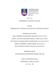 In order to read or download tamadun islam dan tamadun asia ebook, you need to create a free account. Uitm Ctu 151 Perbezaan Tamadun Islam Dan Tamadun Barat