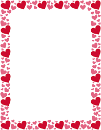 Printable Red And Pink Heart Border Free Gif Jpg Pdf And Png Downloads At Http Pageborders Org Downloa Valentines Clip Heart Border Valentines Day Border