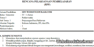 Setiap subtema diuraikan ke dalam enam pembelajaran. Website Edukasi Indonesia Rpp Kelas 4 Tema 5 Kurikulum 2013 Revisi 2019
