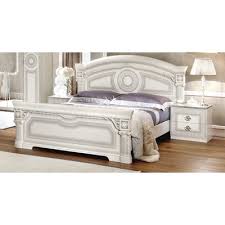 Bloomsbury Market Albury Standard Bed Size King Colour White Silver Panel Bed Bedroom Furniture Sets King Bedroom