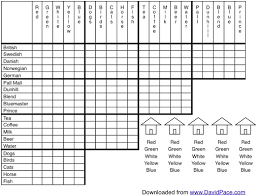 Albert Einsteins Logic Puzzle Maybe David Pace