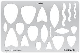 Plastic Stencil Template For Graphical Design Drawing Drafting Metal Clay Jewellery Jewelry Making Stone Penda Jewelry Template Stencil Template Clay Jewelry