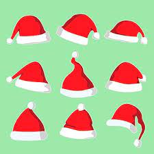 Christmas Santa Hat Vector Illustration Set Png Santa Claus Png And Vector With Transparent Background For Free Download Santa Hat Vector Santa Hat Hat Vector