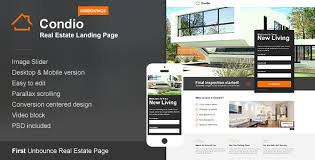 A single property landing page template is a useful solution for advertising and selling various types of real estate properties. Free Download Condio Real Estate Landing Page For Unbounce