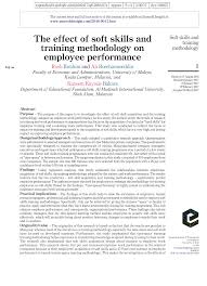 Easily find, register, and request for desired training courses in malaysia with ease. Pdf The Effect Of Soft Skills And Training Methodology On Employee Performance
