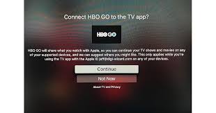 The elementary requirement is to have your apple id handy in. Hbo Go Gets Tv App Single Sign On Support The Mac Observer