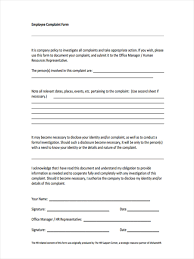 Sample response to employee allegations. Free 10 Complaint Investigation Forms In Pdf Ms Word